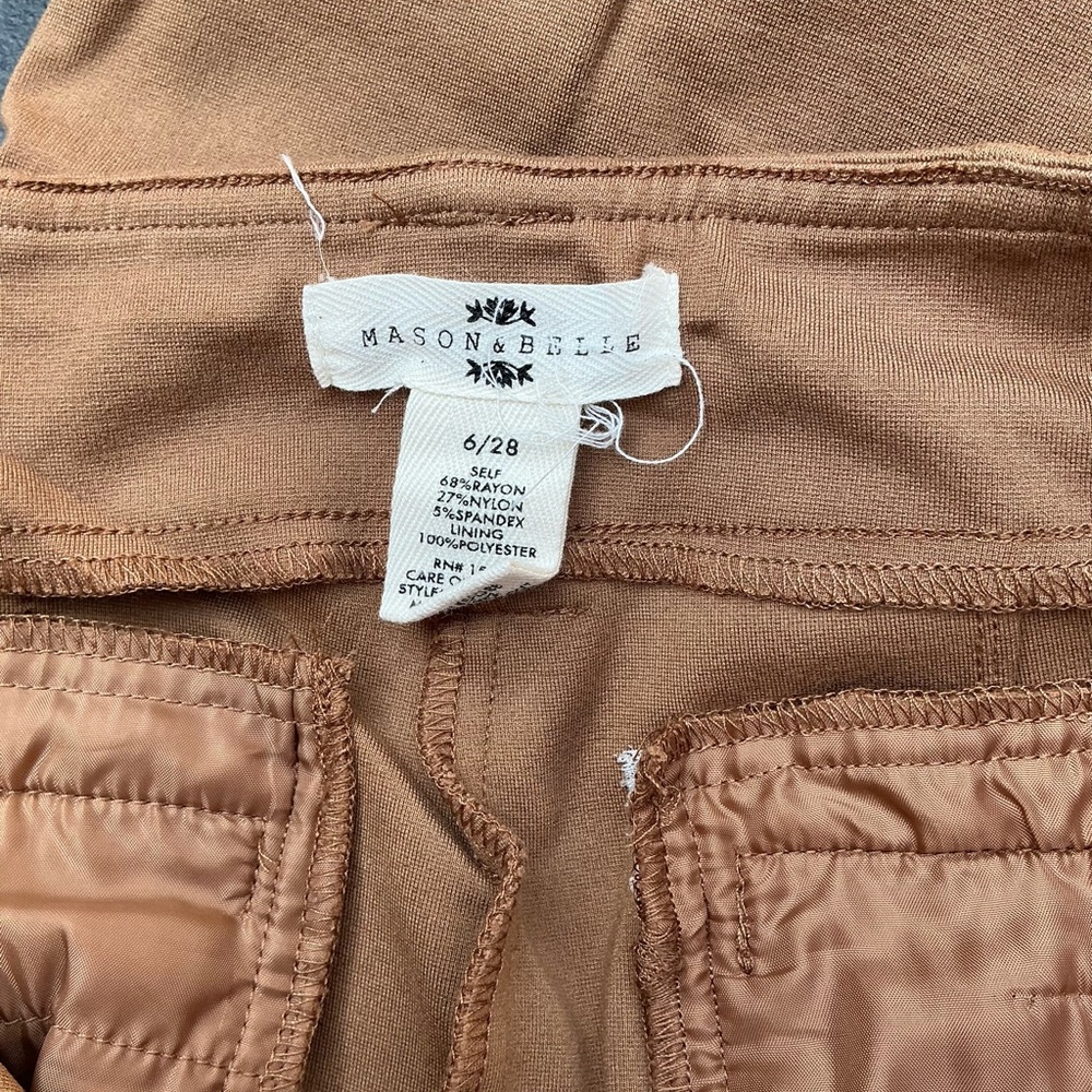 Mason & Belle Tan Flared Pants - Picture 2 of 3